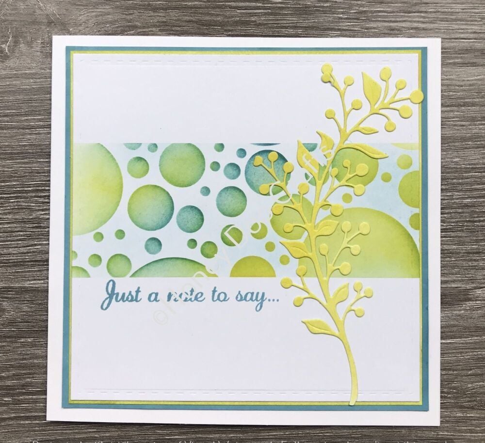 Lovely Bubbly Stencil  (7x7)