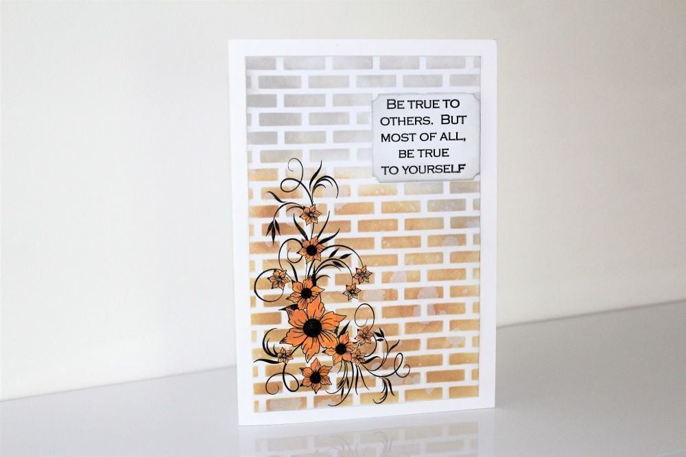 Brick Wall Stencil  ( Appox A5)