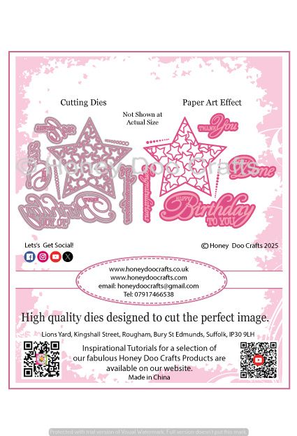 New - Shining Star Detailed Dies PK 11 -  BRAND NEW