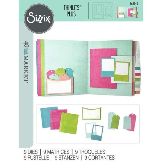 Sizzix Thinlits Plus 8PK Die Set - Journal Essential Pages by 49 and Market