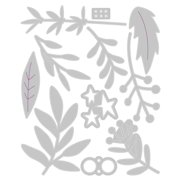 Sizzix Thinlits Die Set 11PK - Buds & Branches