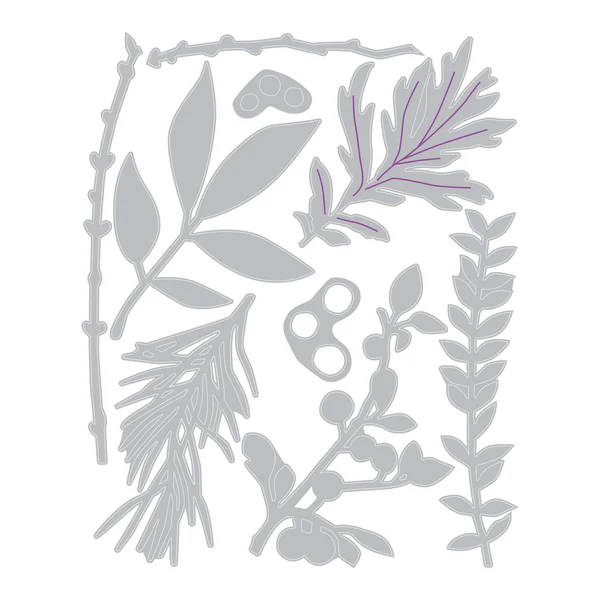 Sizzix Thinlits Die Set 9PK - Hidden Leaves