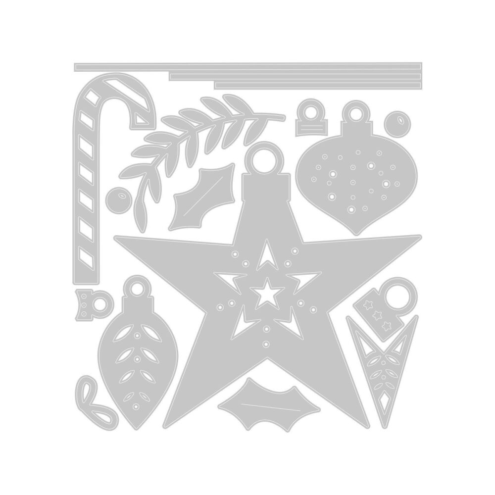 Sizzix Thinlits Die Set 15PK - Festive Decorations by Olivia Rose