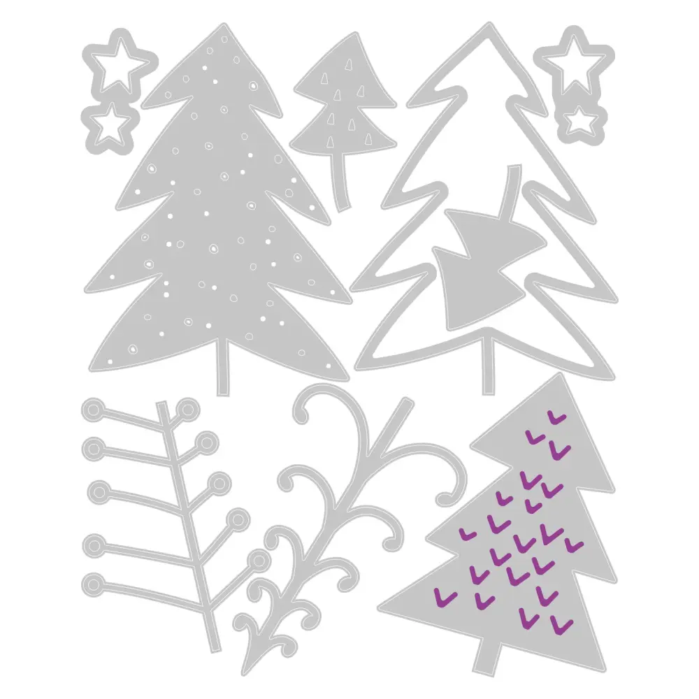 Sizzix Thinlits Die Set 9PK - Pine Forest