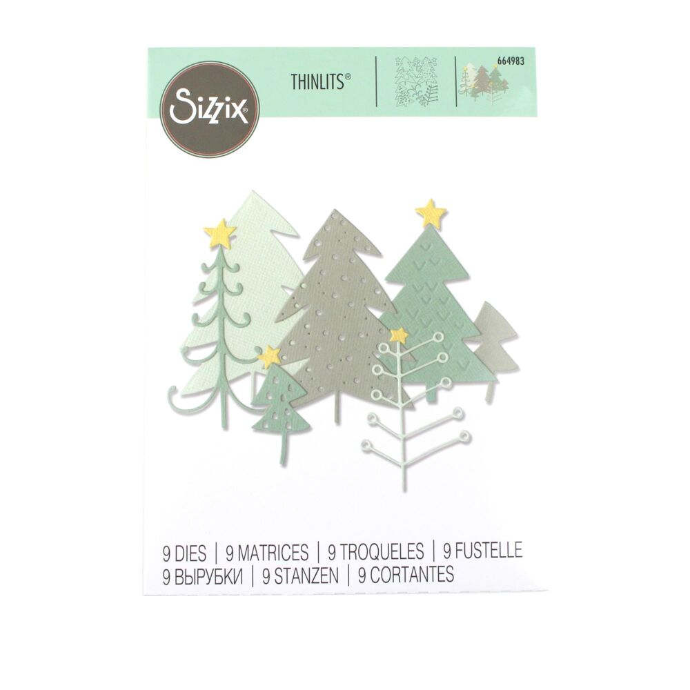 Sizzix Thinlits Die Set 9PK - Pine Forest