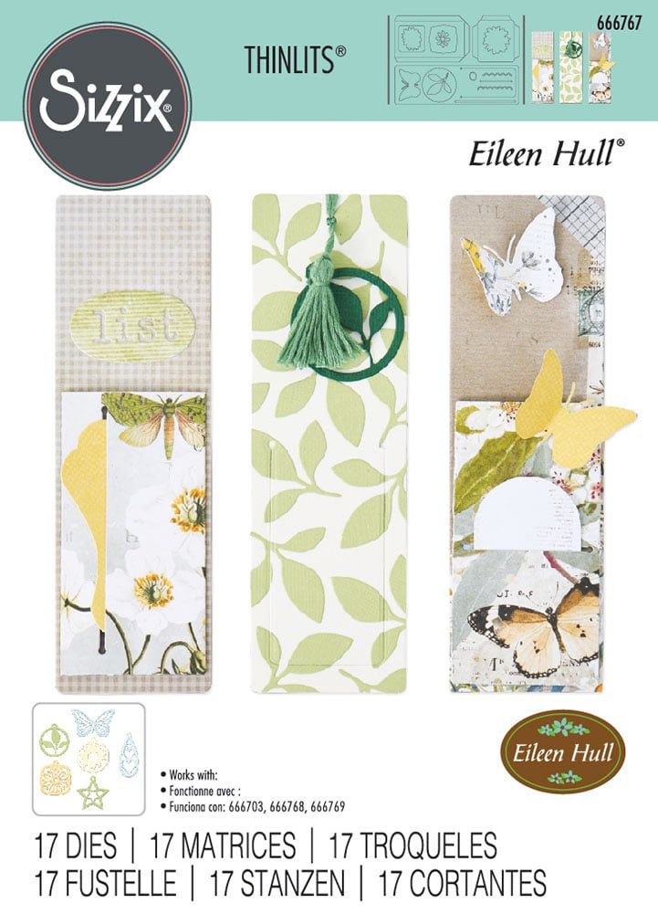 Sizzix Thinlits Die Set 17PK - Bookmark, Pockets and Toppers by Eileen Hull