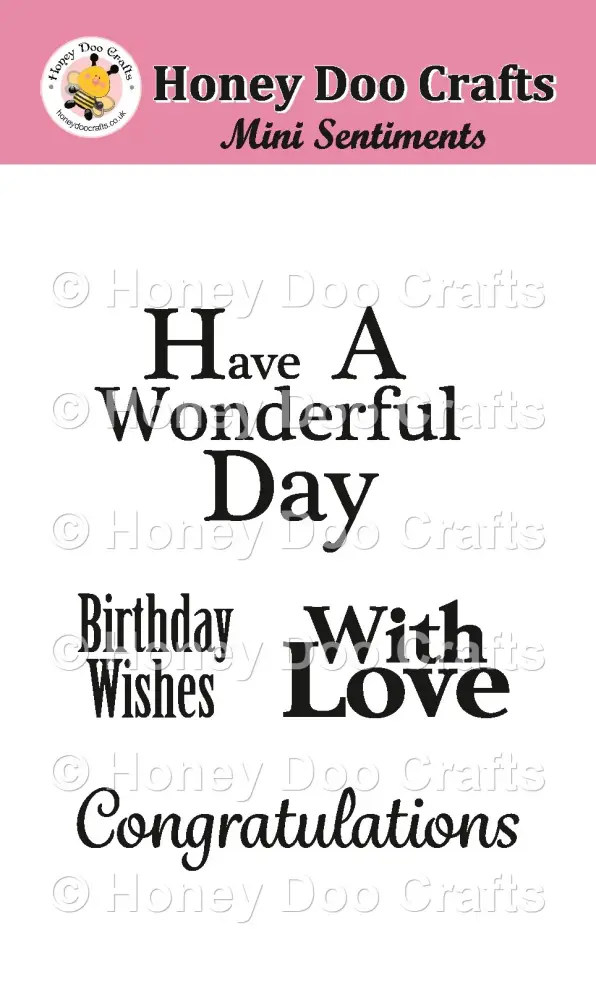 Mini Sentiments A7 Stamp   (Retired) 2 Left