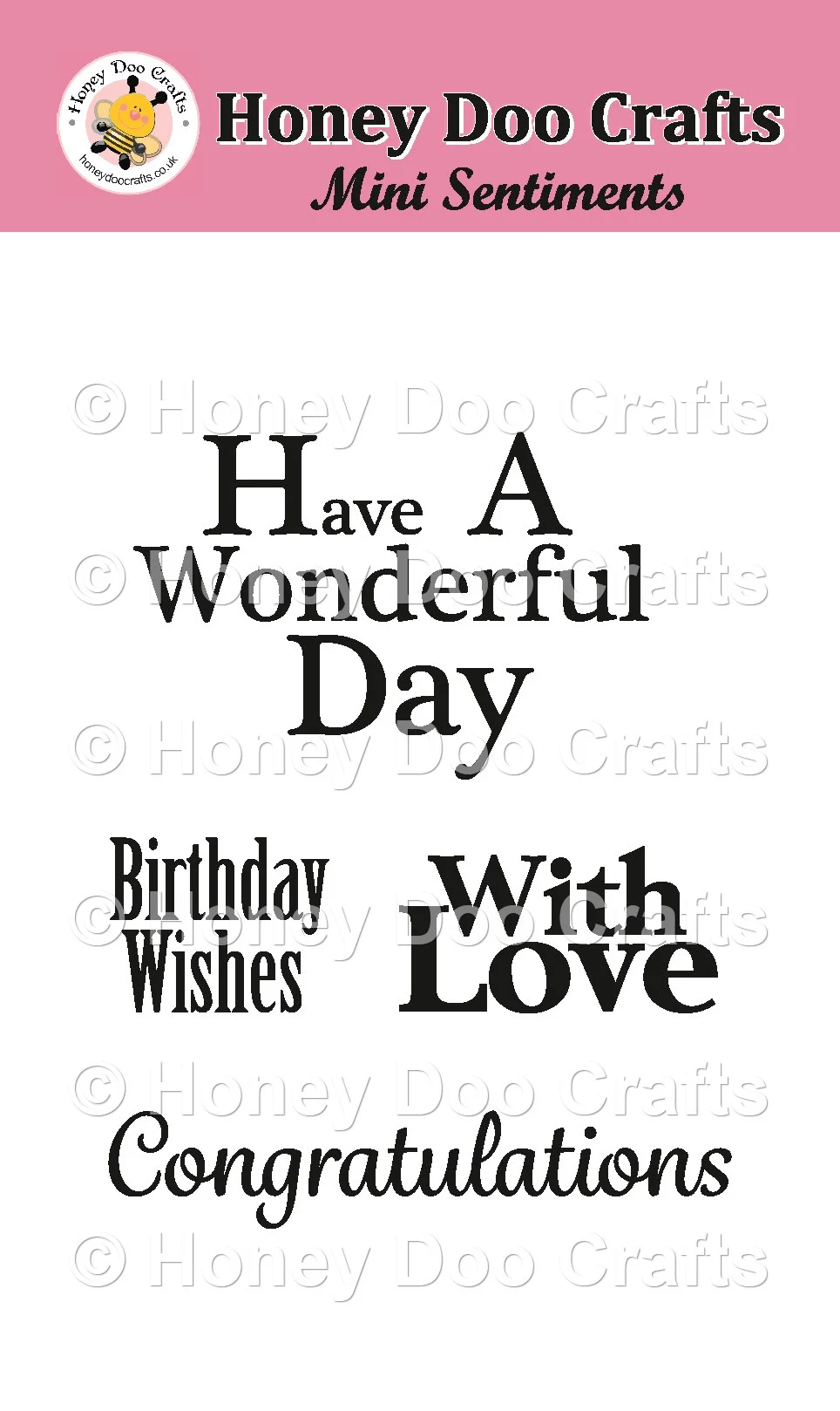 Mini Sentiments A7 Stamp   (Retired) 2 Left