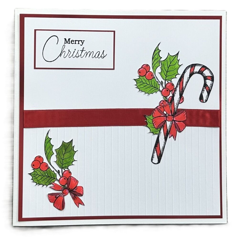New - Candy Cane  (A6 Stamp)