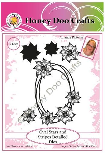 New - Oval Stars and Stripes Detailed Dies PK 5 - BRAND NEW