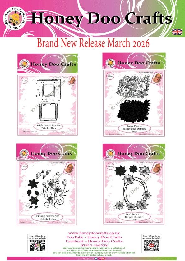 New - A Quartet of Florals and Frames Detailed Dies Bundle - Brand New