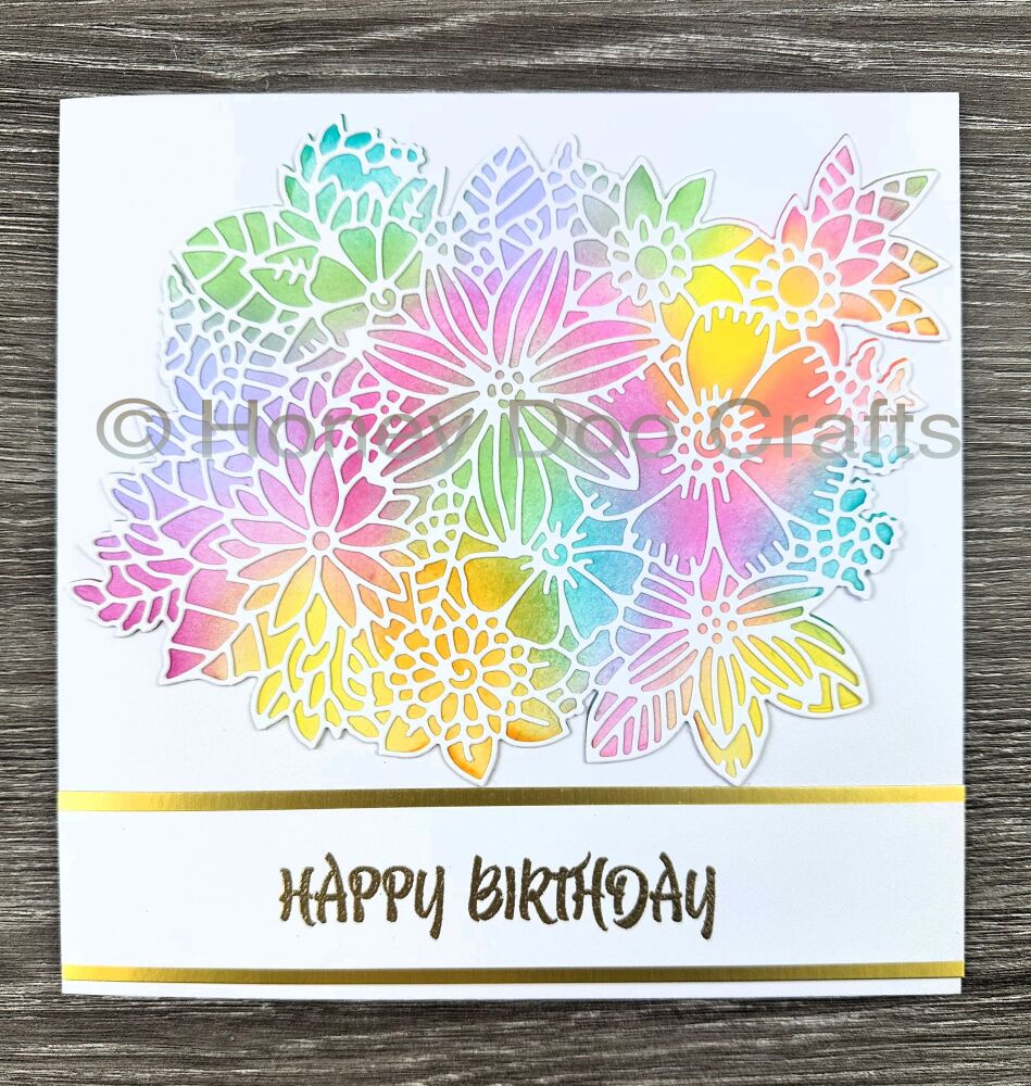 New - Large Flower Background Detailed Dies PK 2 - BRAND NEW