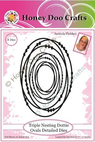 New - Triple Nesting Dottie Ovals Detailed Dies PK 3 - BRAND NEW