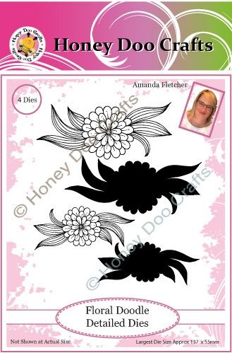 New -Floral Doodle Detailed Dies PK 4 - BRAND NEW