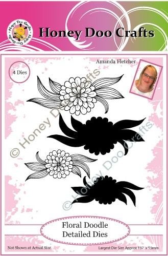 New -Floral Doodle Detailed Dies PK 4 - BRAND NEW