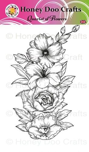 New - Quartet of Flowers (A6 Stamp)