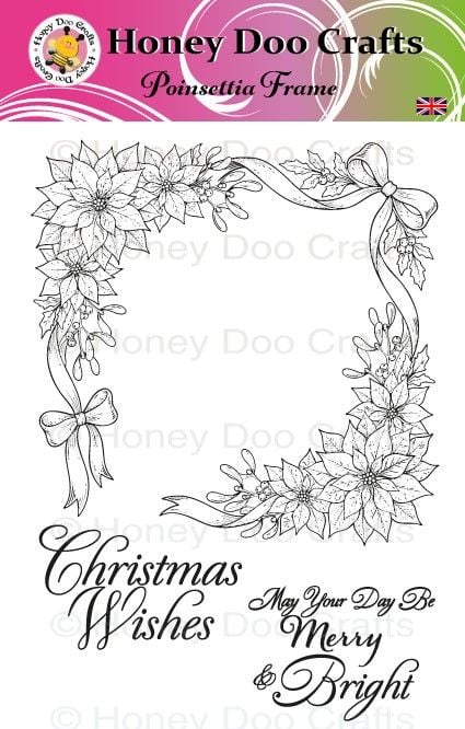 New - Poinsettia Frame  (A5 Stamp)