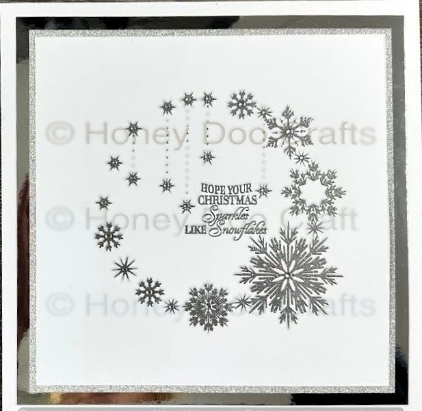 New - Sparkling Snowflakes  (A5 Stamp)