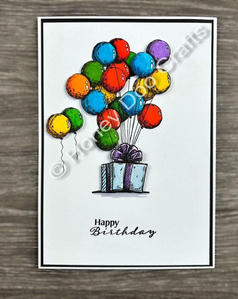 Balloon Gift (A6 Stamp)