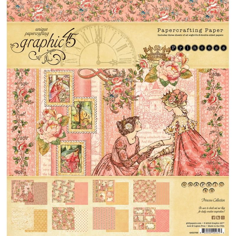 Graphic 45 - Princess 8"x8" Paper Pad
