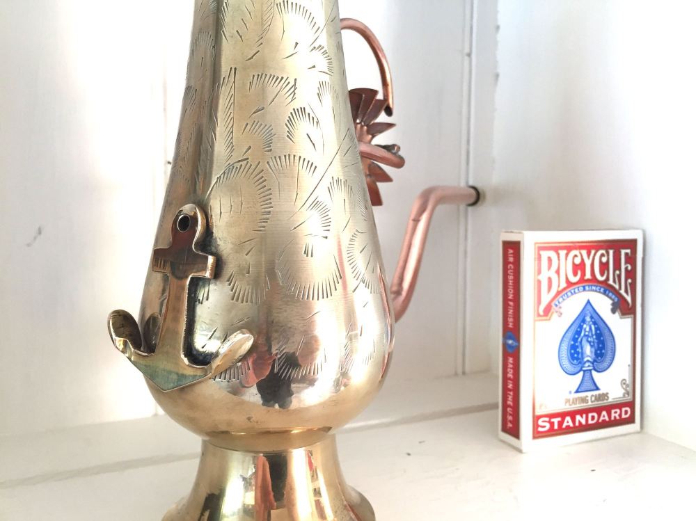 This is a stunning shiny Divers Lung Tester hand made by Jordan O'Grady