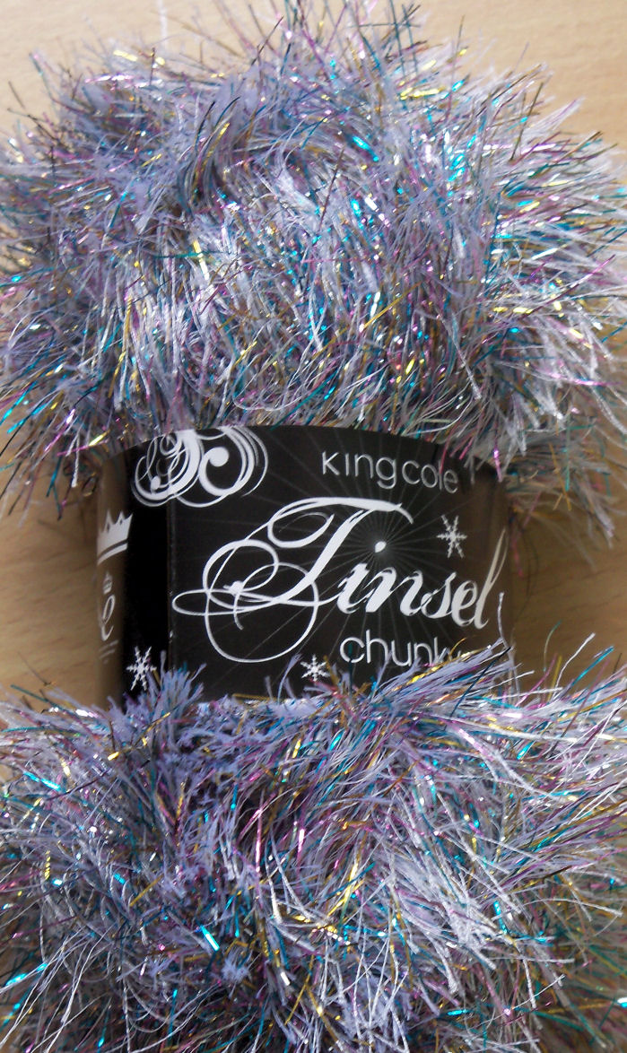 Argent Tinsel Chunky Wool
