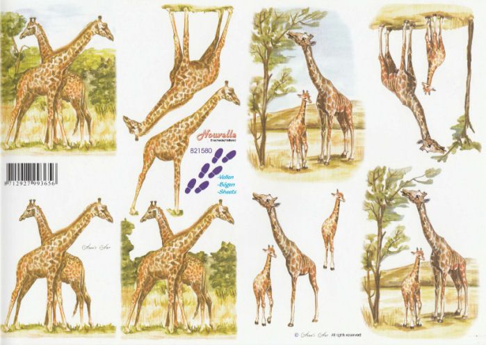 Giraffe Decoupage Sheet