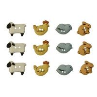 Country Critters Novelty Buttons