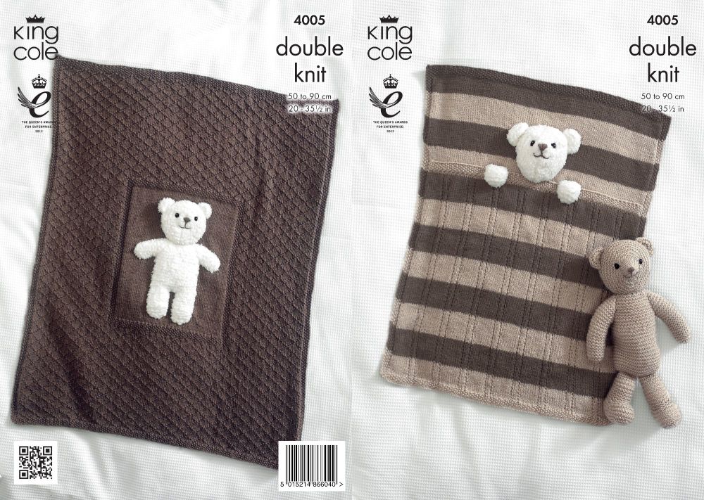 Baby Blankets & Teddy Bear Toy Knitting Pattern
