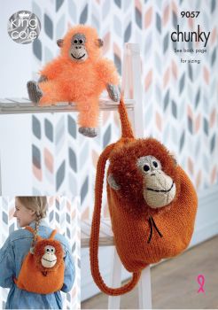 Tinsel Orangutan Backpack & Toy Knitting Pattern