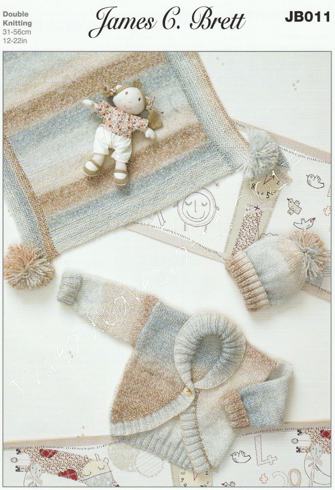 Cardigan, Hat & Blanket Knitting Pattern