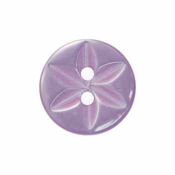 14mm Lilac Star Buttons