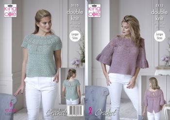 Bell Sleeve & Short Sleeved Tops Crochet Pattern