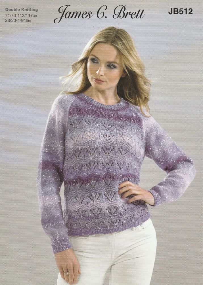 Lace Panel Jumper Knitting Pattern