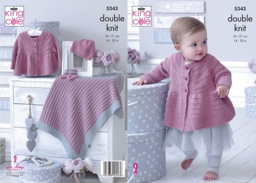 Matinee Jacket, Hat, Bootees & Blanket Knitting Pattern