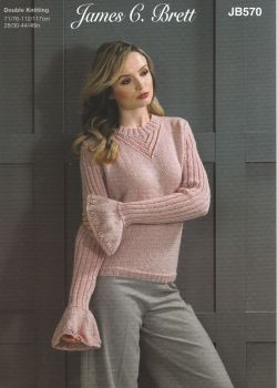 Bell Sleeve Sweater Knitting Pattern