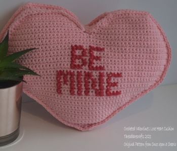 Crocheted Heart Cushion - Made to Order