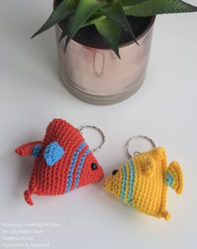 Crocheted Fish Keyring