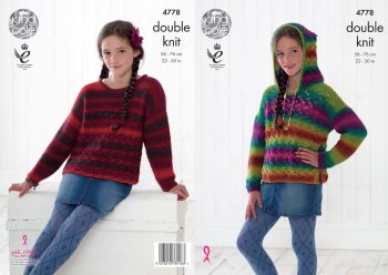 Kid's Hoodie & Sweater Knitting Pattern - King Cole