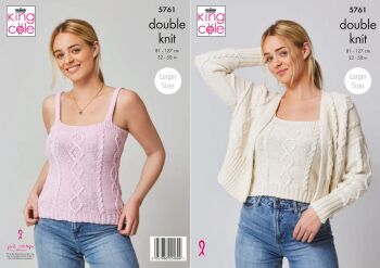 Cable Knit Tops & Cardigan Knitting Pattern