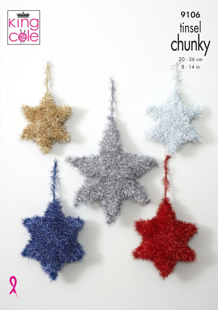 Tinsel Stars Knitting Pattern