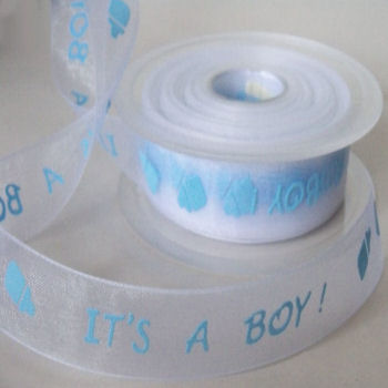 It's A Boy Sheer Ribbon