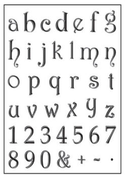 Lower Case Alphabet & Numbers Clear Stamp Set