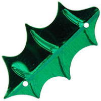 Pinflair Green Holly Shaped Sequins