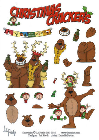 Reindeer Party SBS Decoupage Sheet