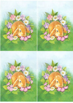 Summer Rabbit Classic Decoupage Sheet