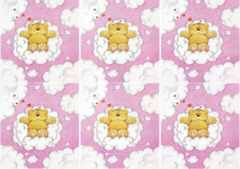 Teddy in Clouds Classic Decoupage Sheet