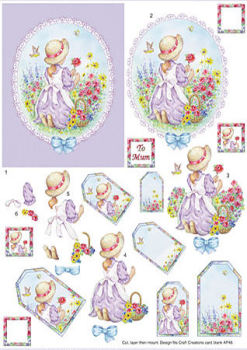 Victorian Scene Lilac SBS Decoupage Sheet