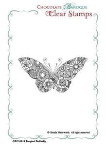 Tangled Butterfly Clear Stamp