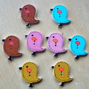 Wooden Bird Buttons
